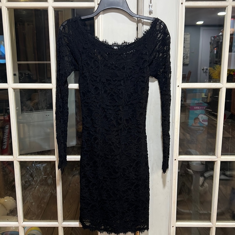Black Lace Dress-size 9/10-Jump Apparel by Wendye Chaitin